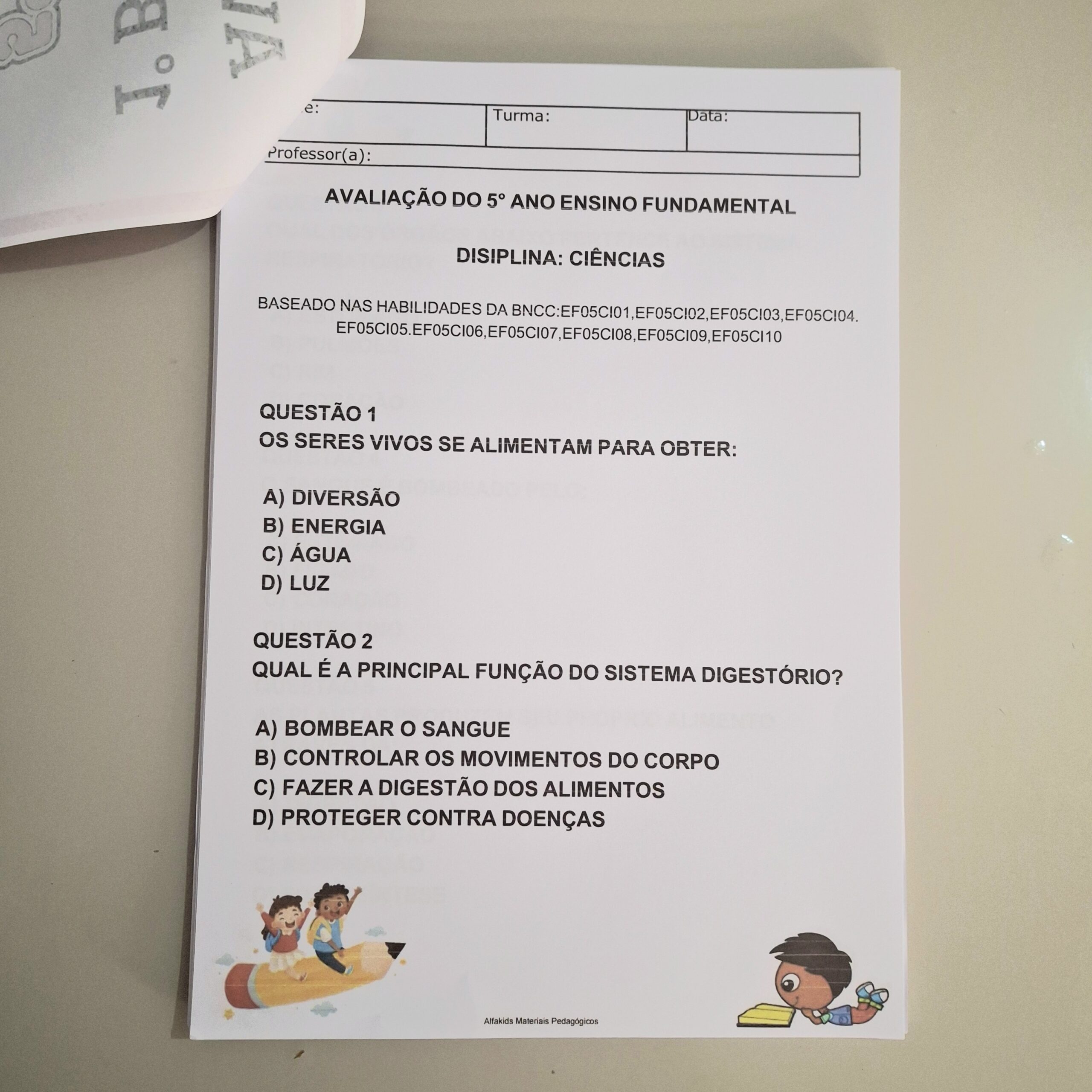 Avaliação 1° Bimestre - 5° ano Fundamental - Imagem 6