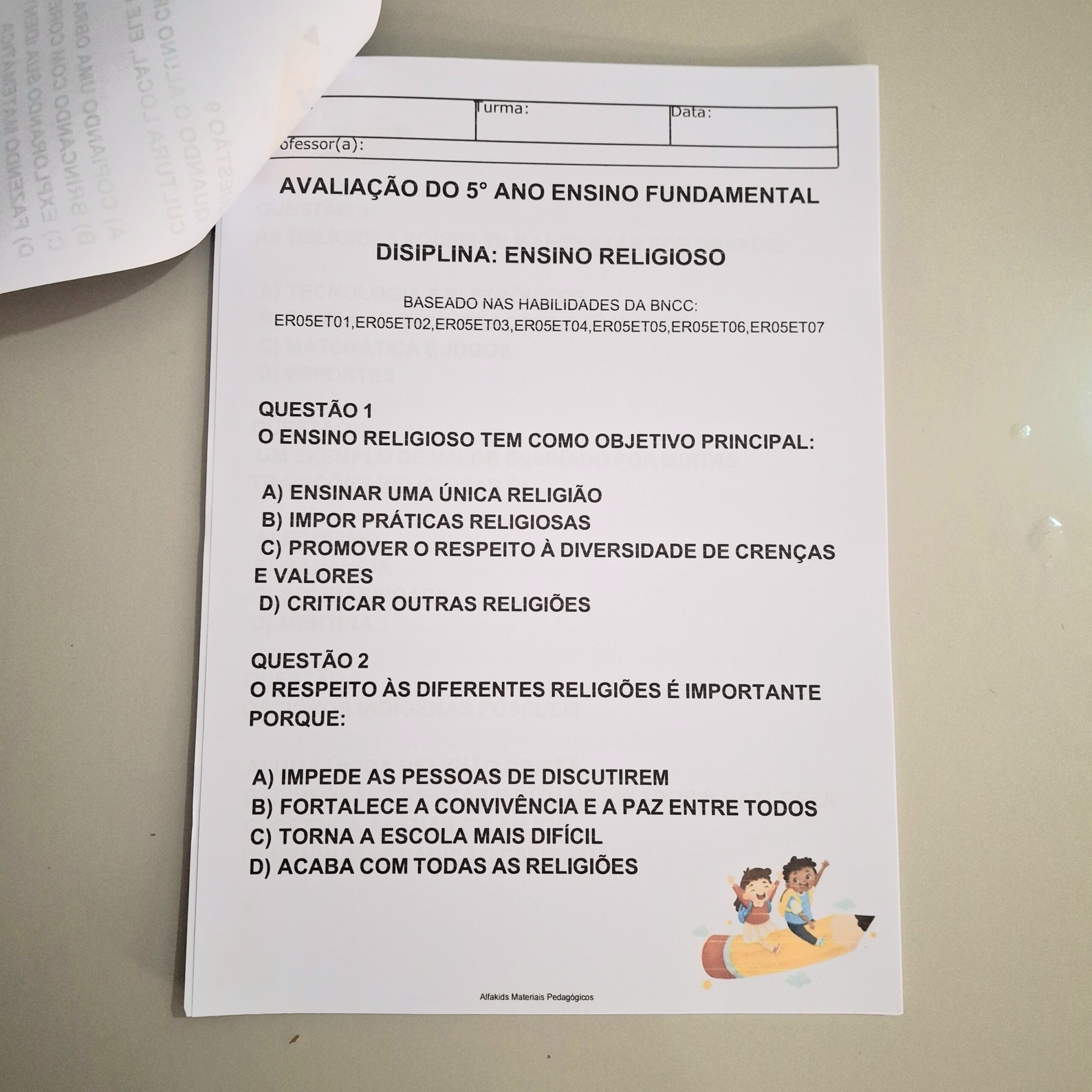 Avaliação 1° Bimestre - 5° ano Fundamental - Imagem 3