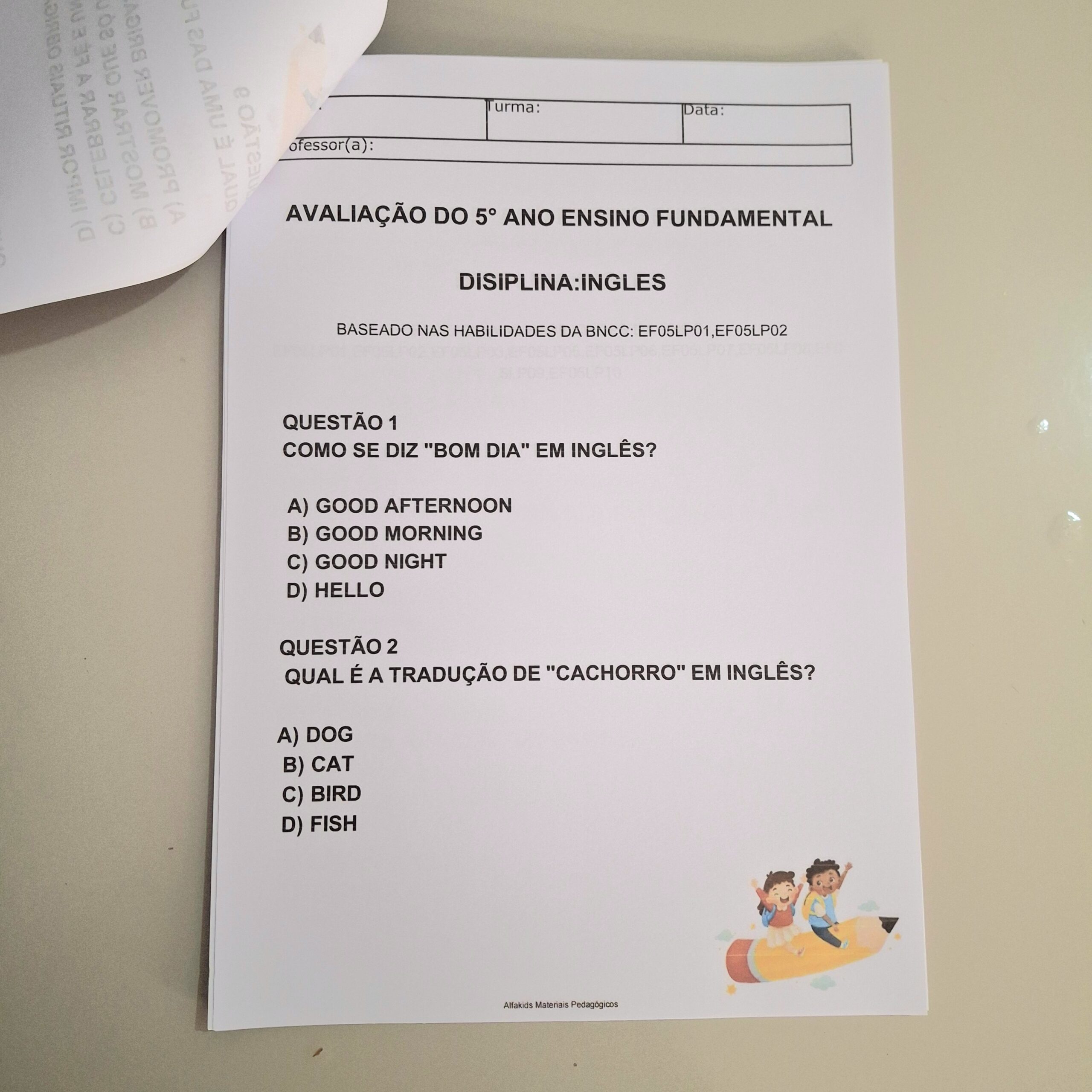 Avaliação 1° Bimestre - 5° ano Fundamental - Imagem 2
