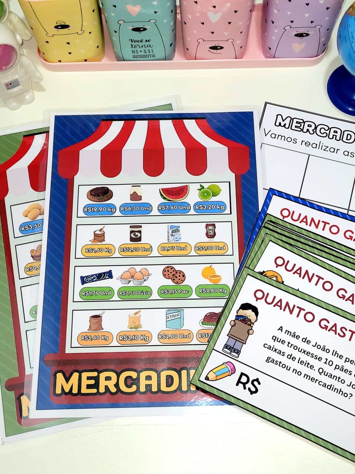 Jogo Pedagógico: Mercadinho - Qual é o troco
