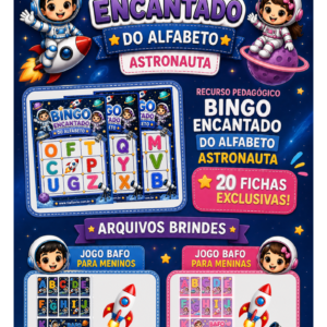 Bingo do Alfabeto Astronauta