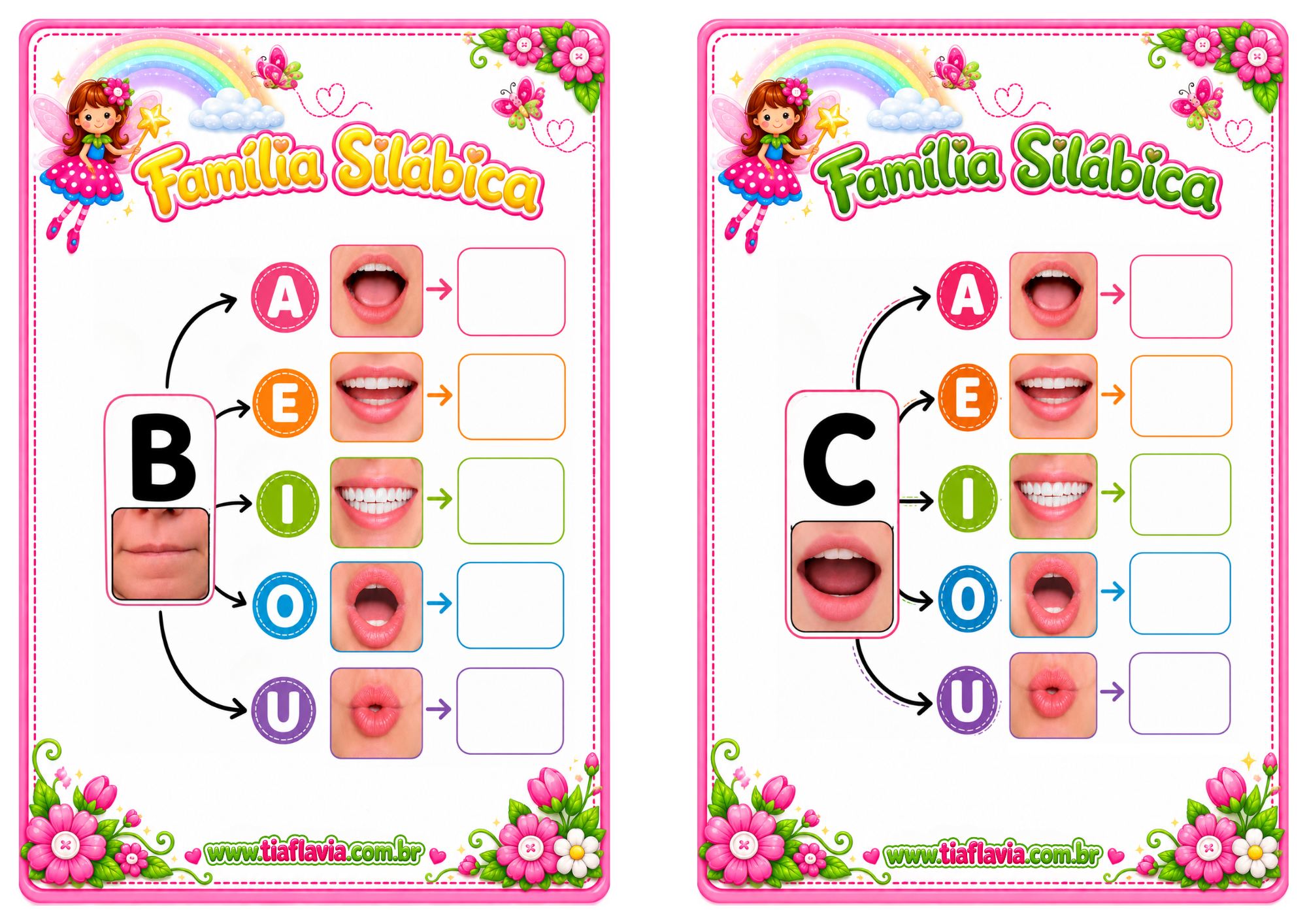Fichas Famílias Silábicas Simples - Coleção Doce Encanto - Imagem 2