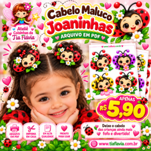 Cabelo Maluco - Aplique Joaninhas