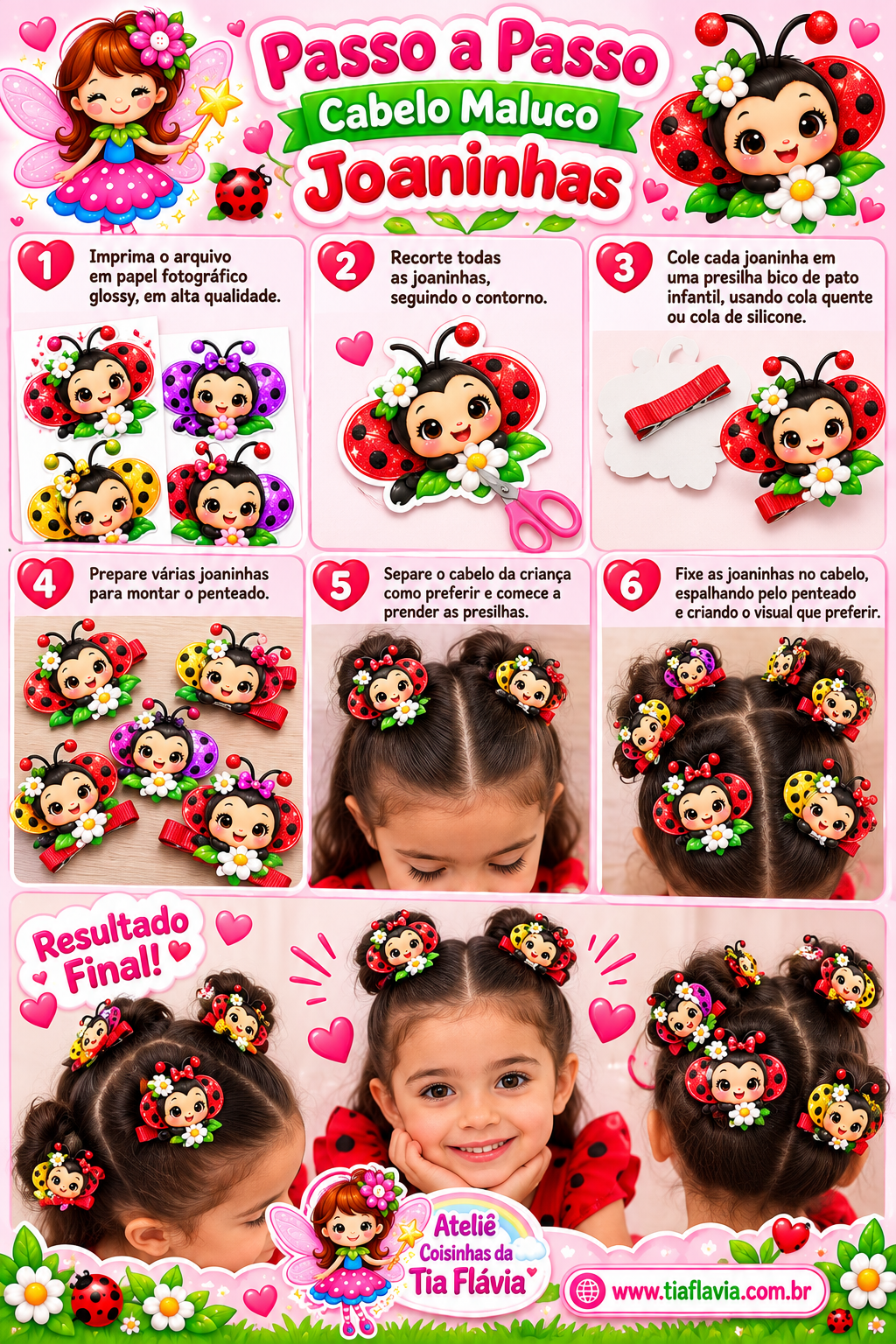 Cabelo Maluco - Aplique Joaninhas - Imagem 2