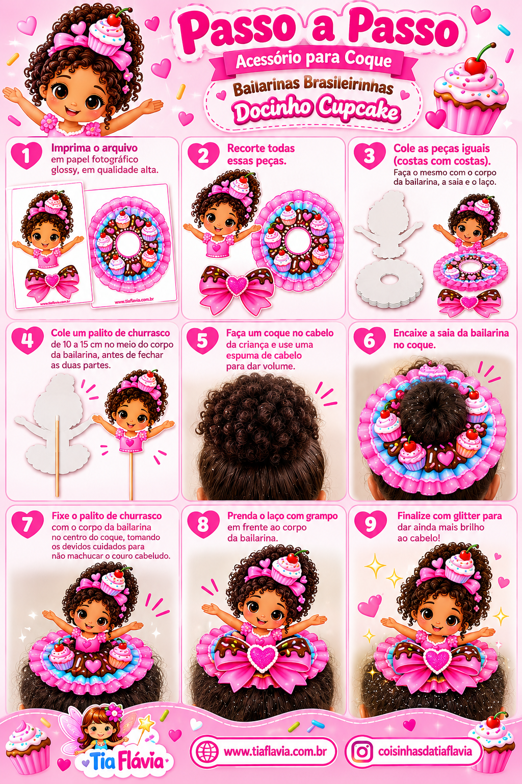Cabelo Maluco - Coleção Brasileirinhas Bailarinas Cupcake - Imagem 2