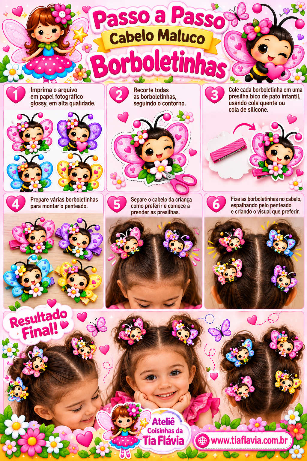 Cabelo Maluco - Apliques Borboletas - Imagem 2