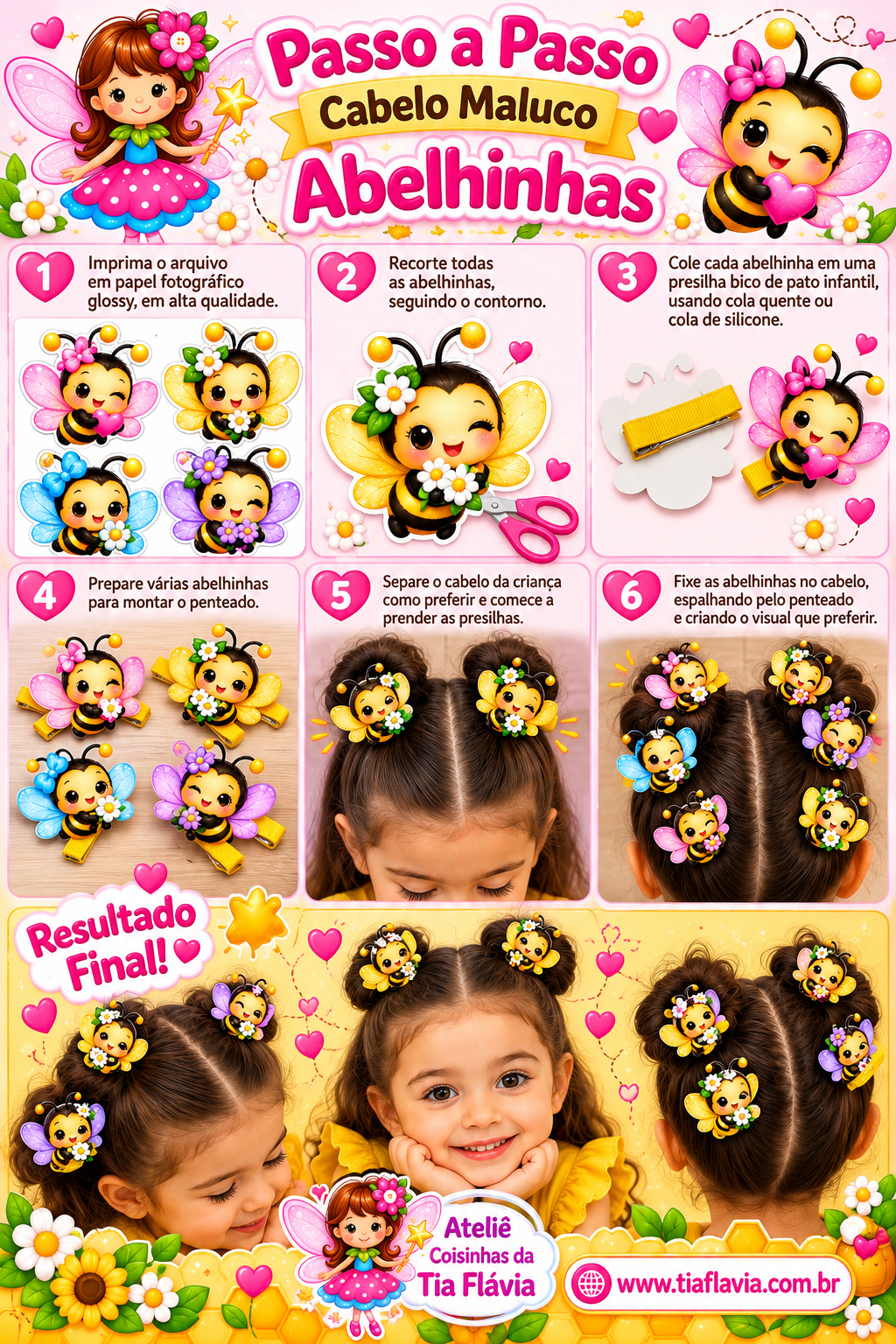 Cabelo Maluco - Aplique Abelhinhas - Imagem 2